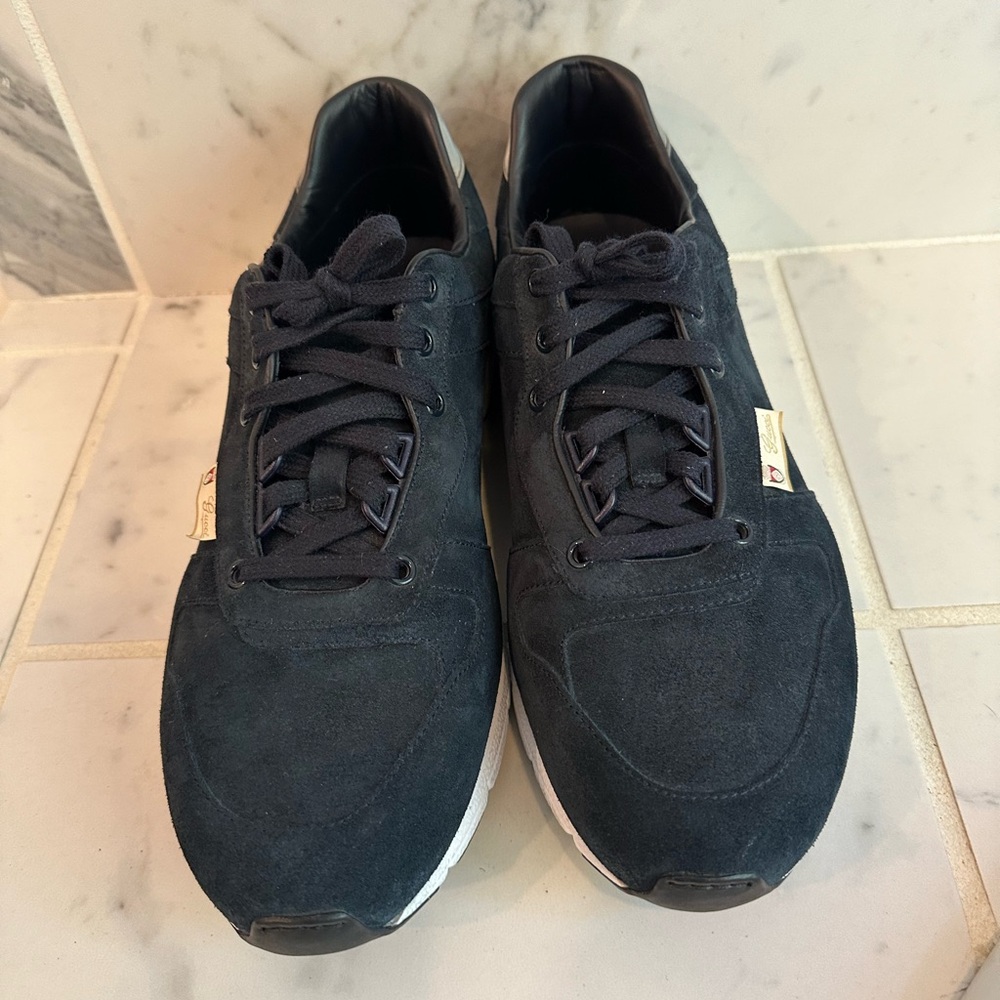Gucci Suede Navy Blue Sneakers size 10